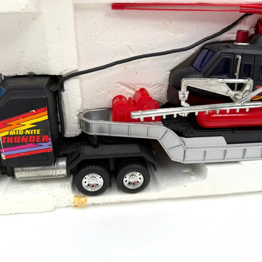 Bright Mid-Nite Thunder Transport Rig Large Black 1980s